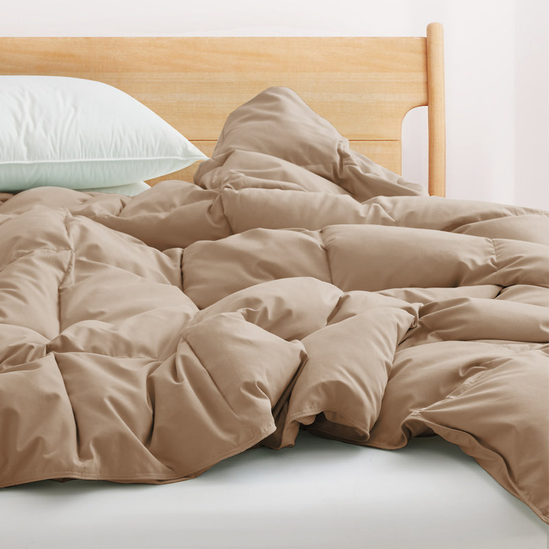 Couverture légère en duvet d'été, Édredon double / grand, Beige