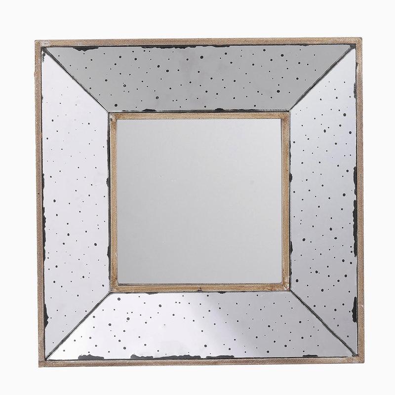 Miroir décoratif carré argenté 12 po x 12 po, salon, couloir d'entrée, bureau, chambre à coucher, miroir mural de couloir