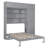 Queen Size Wall Murphy Bed With Top Cabinet,Shelves  And  Wardrobe, Space Saving Foldable Bed,Gray-1338996733