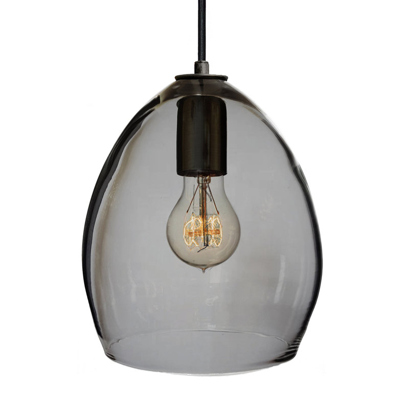 1 - Light Pendant, Aqua, Yes, Black