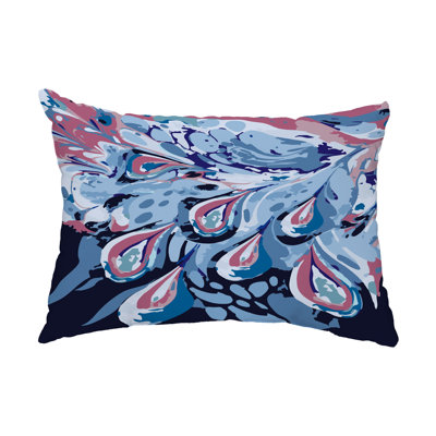 Abstract Outdoor Reversible Throw Pillow
