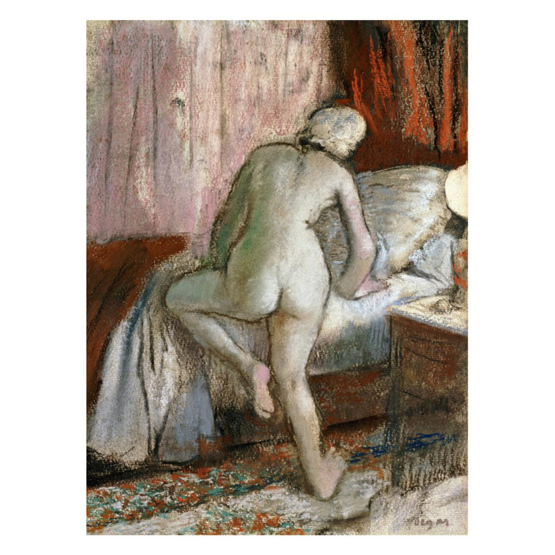 «Bedtime» par Edgar Degas - estampe numérique, H 28 po x l 22 po
