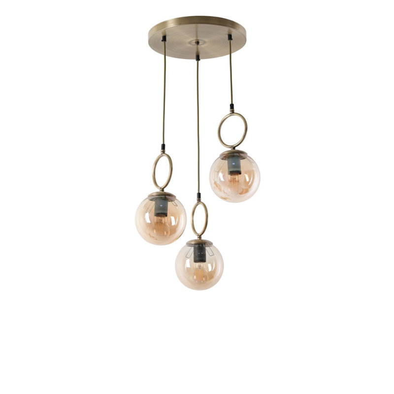 Lustre scandinave Glam, finition cuivre, 27,6 po x 11,8 po | Fabrication 100% métal, peinture séchée au four, revêtement dégringolé | Douille E27, 40 W maximum | Luminaire élégant pour la décoration intérieure moderne et les espaces repas