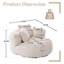Fauteuil à billes surdimensionné en velours côtelé avec mousse à mémoire de forme et accoudoirs-768111733