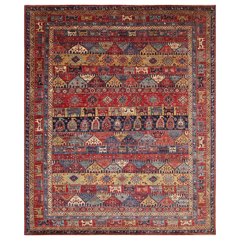 Hand Knotted Wool Southwestern Indoor Rug