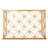 Beritan Metal Weathered Geometric Gold Console Table with Mirrored Glass Top