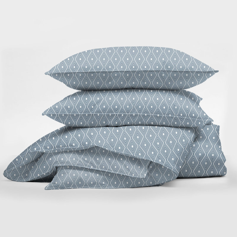 Samuel Diamond Cotton Slub Fabric Bedding Ensemble