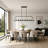 Angelise 8-Light 55.1'' W Large Black Modern Farmhouse Kitchen Island Pendant UL Certified