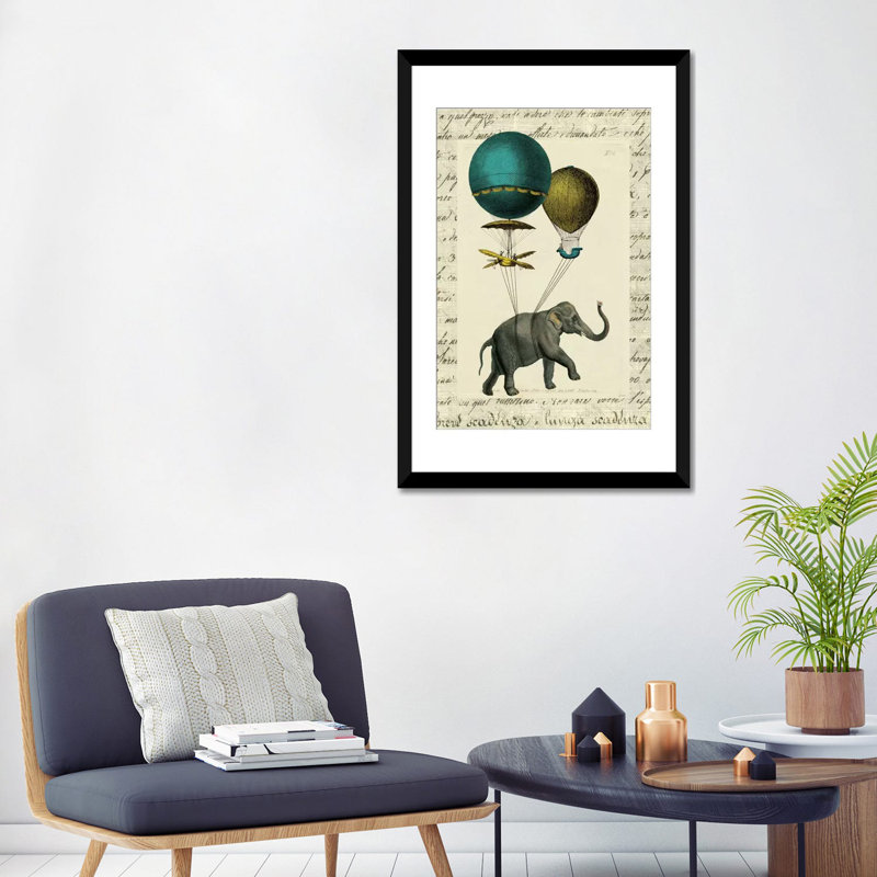 "éléphante i" , impression sur toile tendue, H 24 po x l 16 po x P 1 po, Papier beaux-arts encadré noir, Blanc