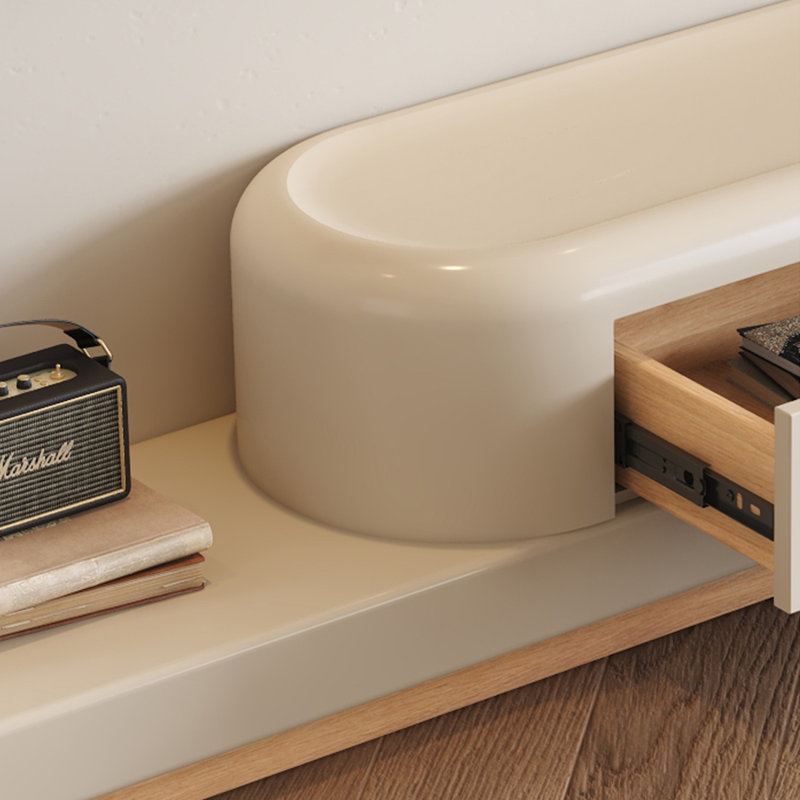 Extendable TV Stand with Rounded Edges