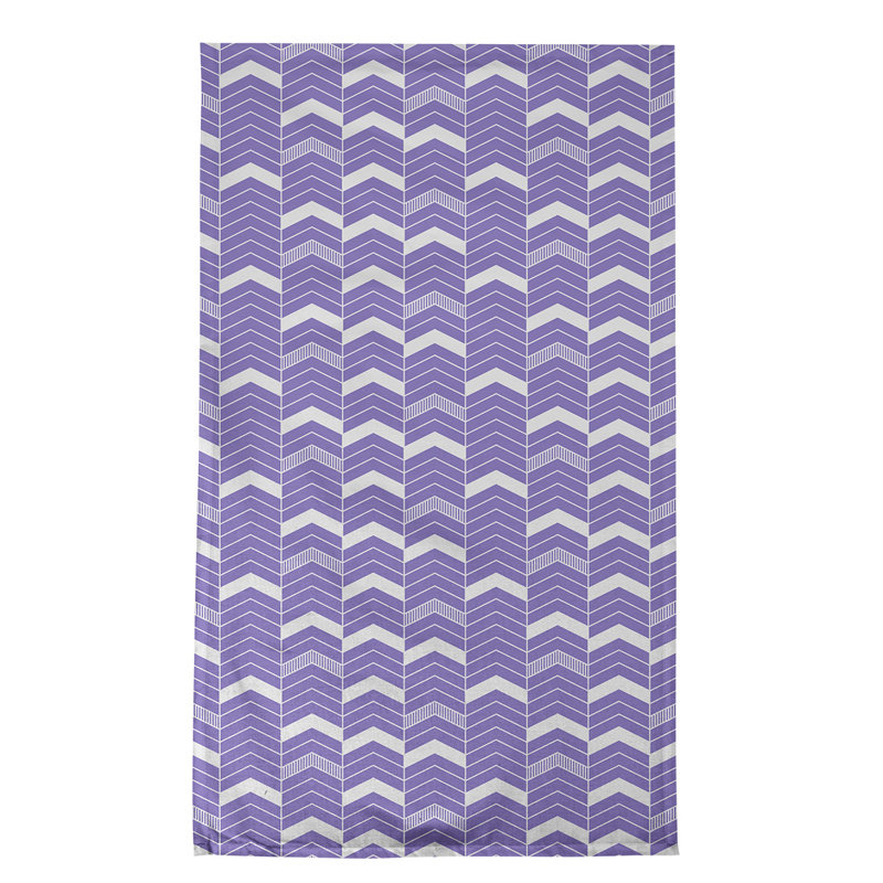 Stephenie Tea Towel Kitchen Towel, Purple/White, Cotton Twill