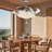 42-inch Silver Crystal Invisible Fan Chandelier, Remote Control, Three-color Lighting, Low Noise And Strong Air Volume