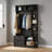 Black Hall Tree With 6 Coat Hooks, Entryway Storage Bench & Shoe Rack, Multifunctional Organizer For Hallway & Entrance