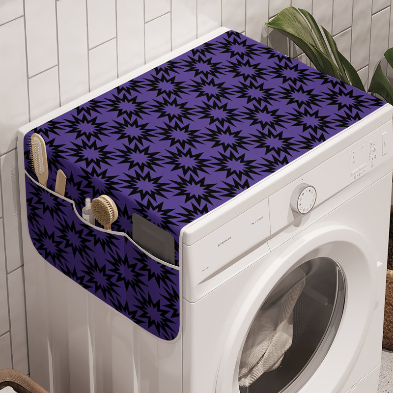 Ensemble de 2 lavabos géométriques Ambesonne, bleu violet et gris anthracite