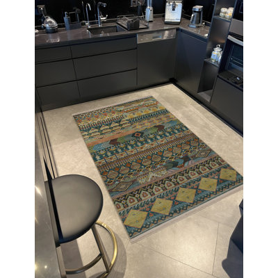 Multi-Colored Mixed Shape Patterned Creative Modern Decorative Rug