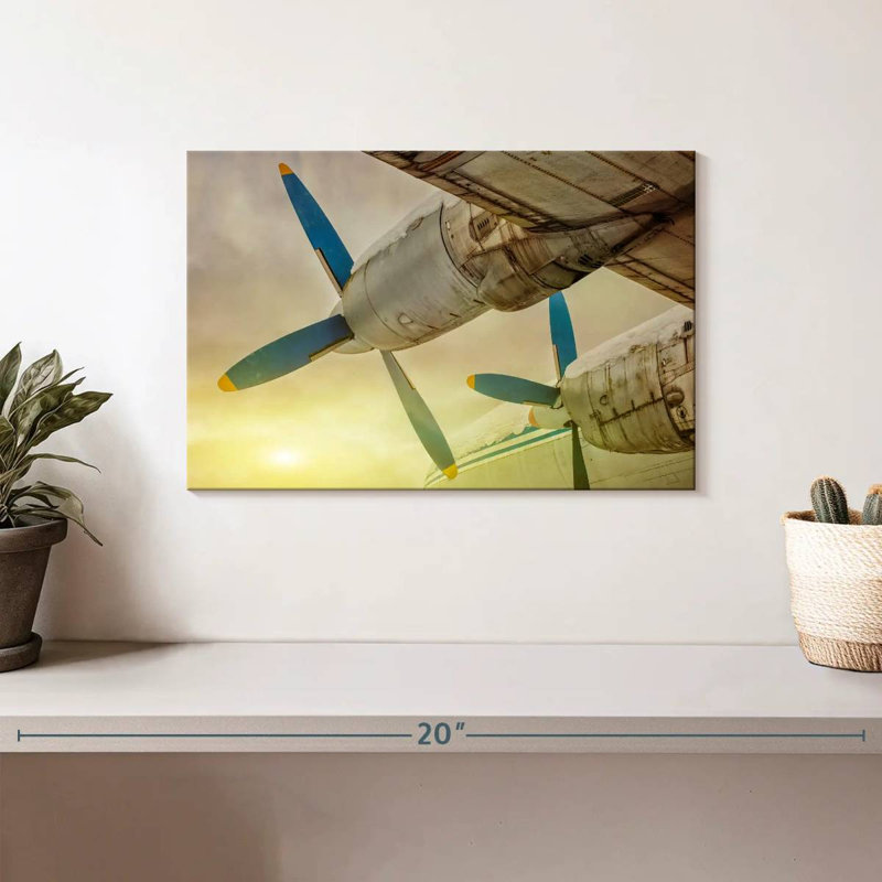 Mehar Vintage Propeller Airplane, 8" H x 12" W