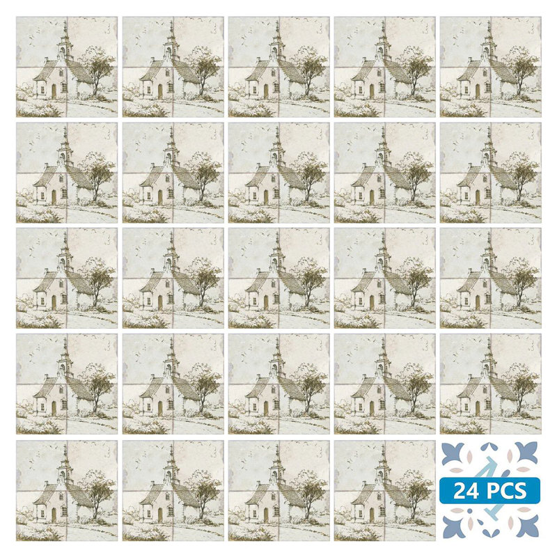 Carreau de mosaïque auto-adhésif en vinyle 4 po x 4 po