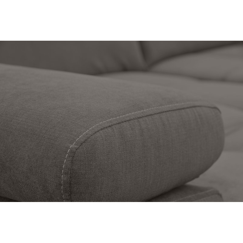 Jafiya 4 Seater Velvet Sofa Bed, Stone, Left Hand Facing