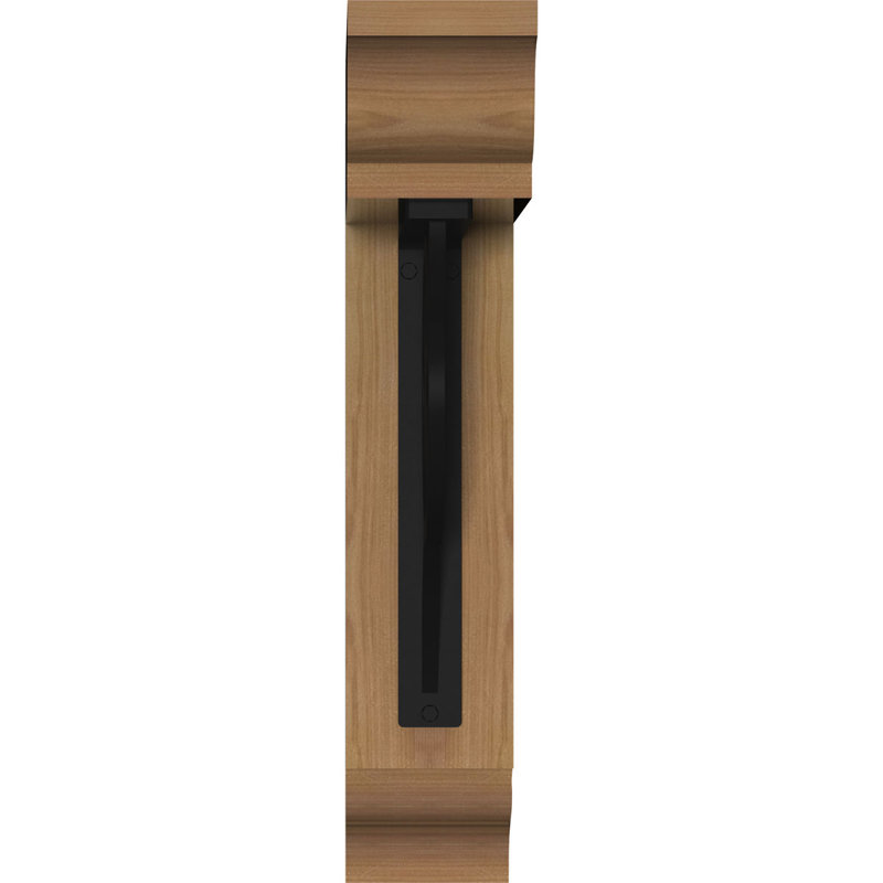 Support à fer simple Austin 4 "traditionnel, H 20 po x P 18 po, Cèdre rouge de l'Ouest l 3 1/2 po x T 4 po (lisse