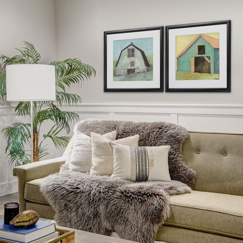 " Barns II " 2 - Pieces, Black Framed