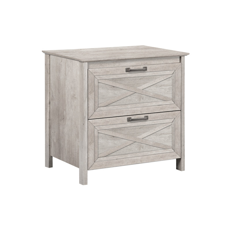 Ensemble de bureau en L en bois de ferme 2 pièces Coble - gris délavé Coble