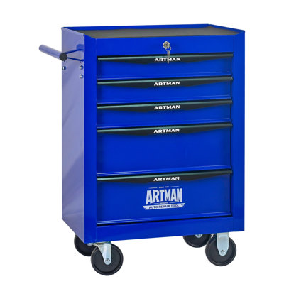 Rolling Metal Tool Chest With 5 Drawers