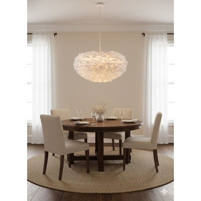 Lustre 1 lumière avec boule d'oie Manrique