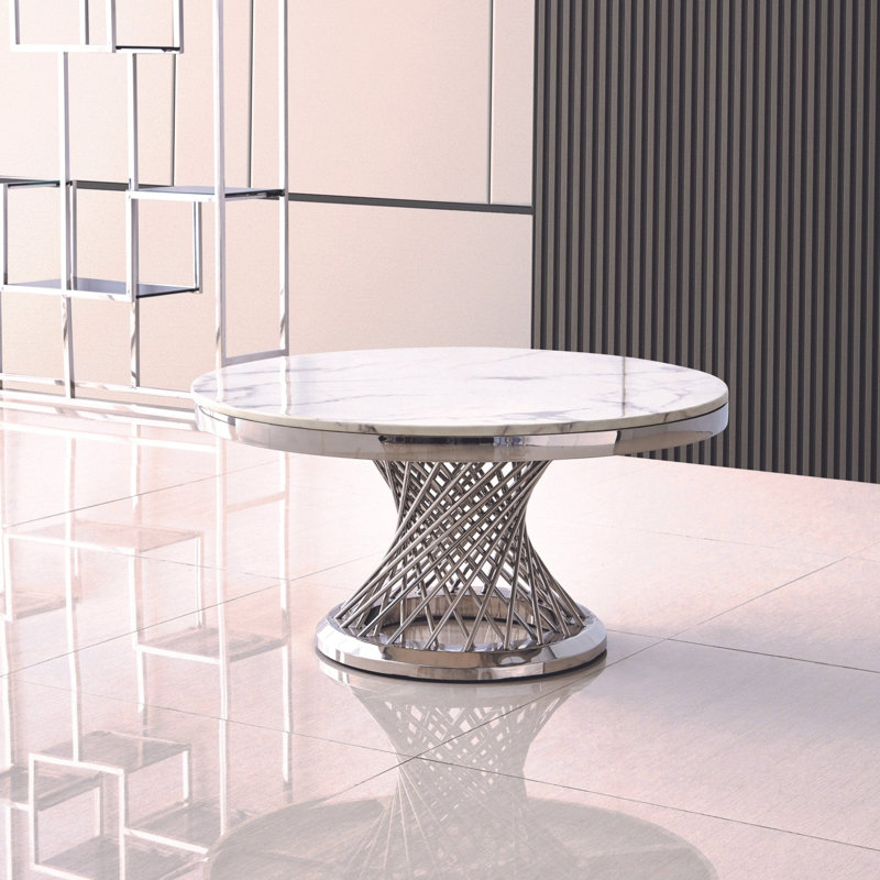 Table basse Burdell Ct330, Argent argent