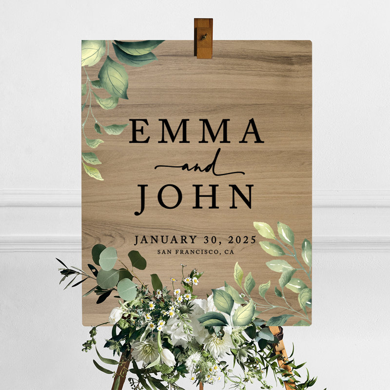 Plaque de mariage en bois, Oui