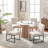 Chenille Upholstered Dining Chairs with Iron Leg Frame Side Chair (Set of 2)-2110205093