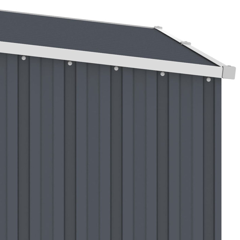 Peace Garden Firewood Shed 245x98x159 cm Galvanised Steel, Anthracite