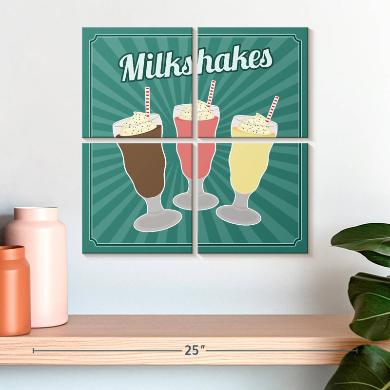 Milkshakes de style rétro Yarlin, H 18 po x l 18 po