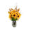 Sunflower, Hydrangea and Dahlia Fall Arrangement in a Glass Vase