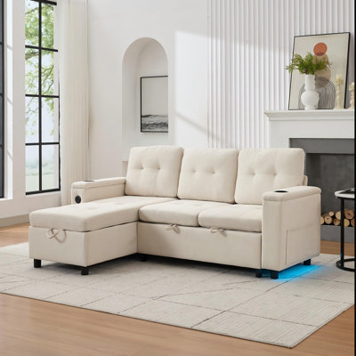 3 Seater Fabric Sofa Bed