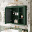 Armoire de rangement murale pour salle de bain - Miroir 35 po x 27,5 po avec charnières à pharmacie style rétro-860090806