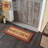 Burgundy Check Stars Coir Welcome Rug Rect-407281920