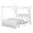 Upholstered And Metal Canopy Platform Bed With Two Storage Drawers-1625548490