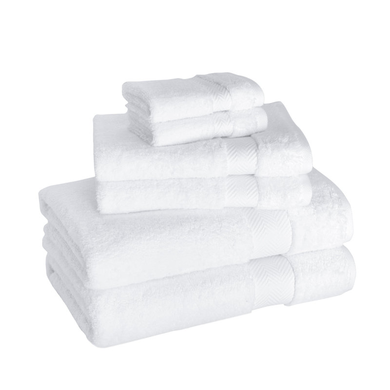 Hammack 6 Piece Turkish Cotton Towel Set, White