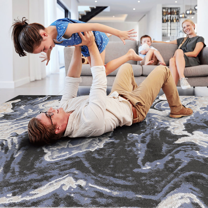 Tapis de chambre à coucher, collection L., Rectangle 7 pi 9 po x 10 pi