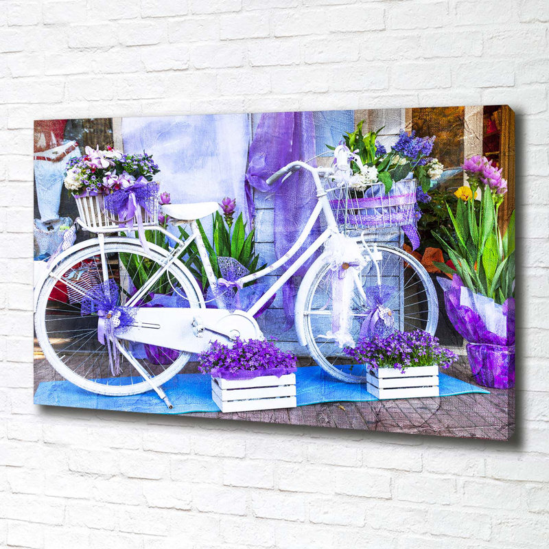 White Bicycle - Wrapped Canvas Print