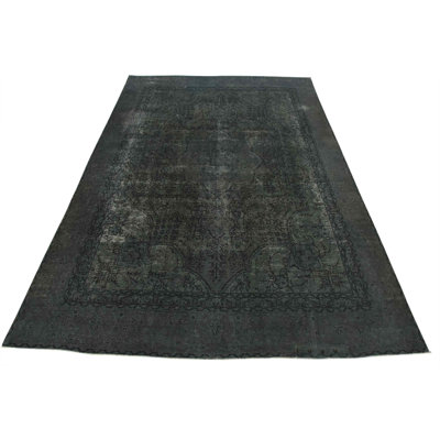 Ermonela One-of-a-Kind 9'4'' X 12' 1970s Wool Area Rug Grey