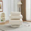 Fauteuil d'appoint pivotant l 29,13 po carré, avec dossier ouvert, rotation à 360 degrés, avec coussin de dossier amovible-237729835