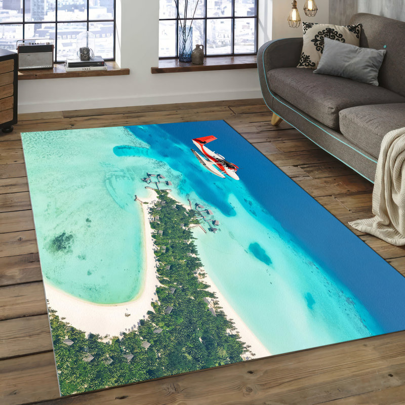 Non Woven Soft Texture Abstract Printed Rug Featuring Vibrant Colour Palette and Intricate Geometric Design Ideal for Modern Home Decor
