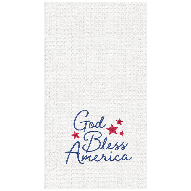 Débarbouillette gaufrée God Bless America