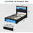 Upholstered Bed Frame With Spacious Storage Headboard, 5 Open Shelves, 2 Footboard Cubbies, Rgb Led Lights & Charging Station, No Box Spring Needed, Black-1895153605