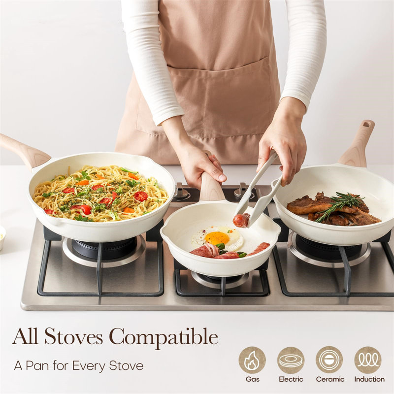 3 - Piece Non-Stick Ceramic Cookware Set
