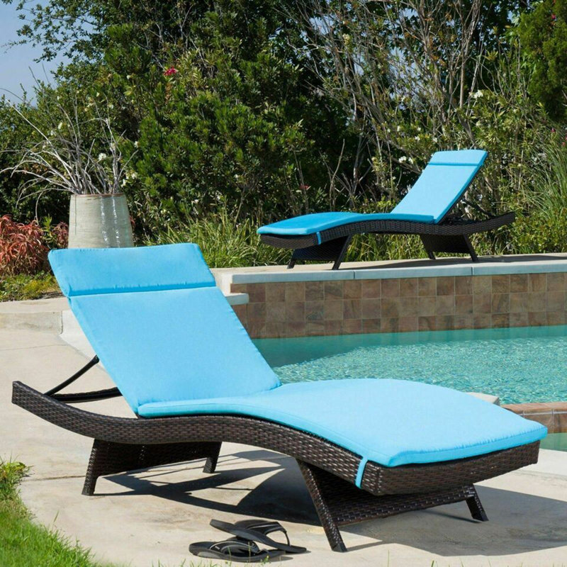 Outdoor Patio Chaise Lounge, Charcoal