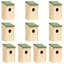 Bird Houses Solid Firwood 12x12x22 cm