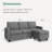 L-Shaped Reversible Sectional Upholstered Sofa Couch-1106006700