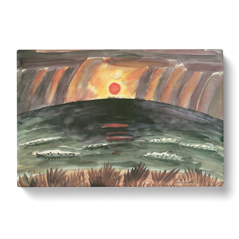 Sunset by Walter Gramatte - Wrapped Canvas, 35cm H x 76cm W x 3cm D